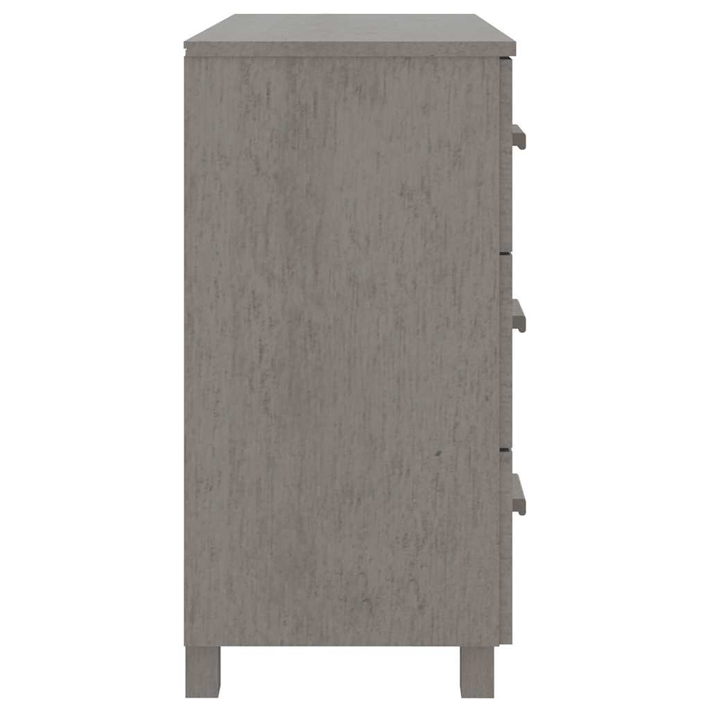 Komoda HAMAR svjetlosiva 90 x 40 x 80 cm od masivne borovine