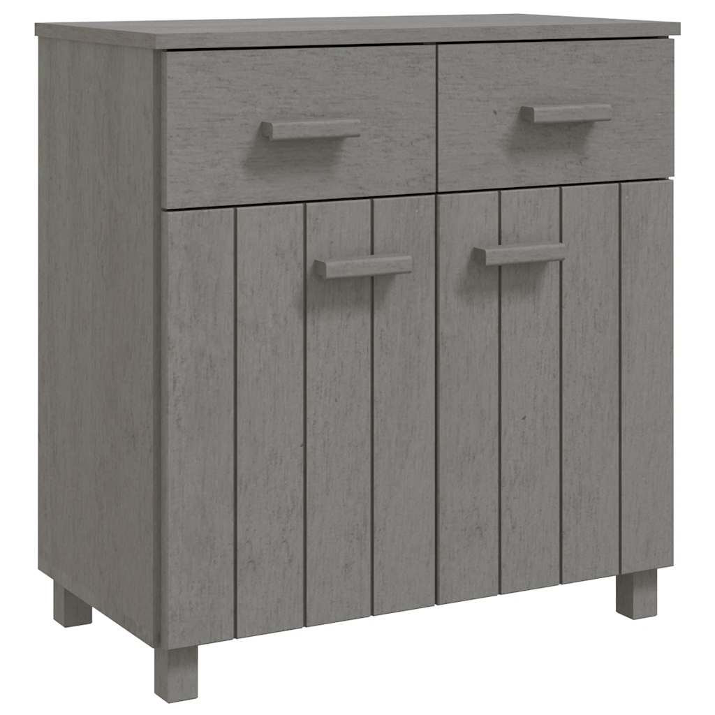 Komoda HAMAR svjetlosiva 79 x 40 x 80 cm od masivne borovine