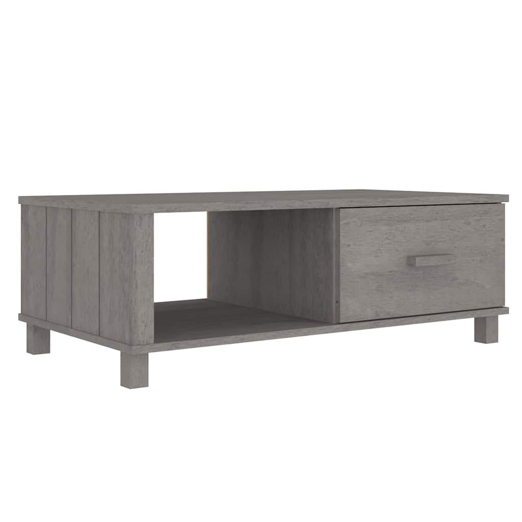 Stolić za kavu HAMAR svjetlosivi 100x55x35 cm masivna borovina