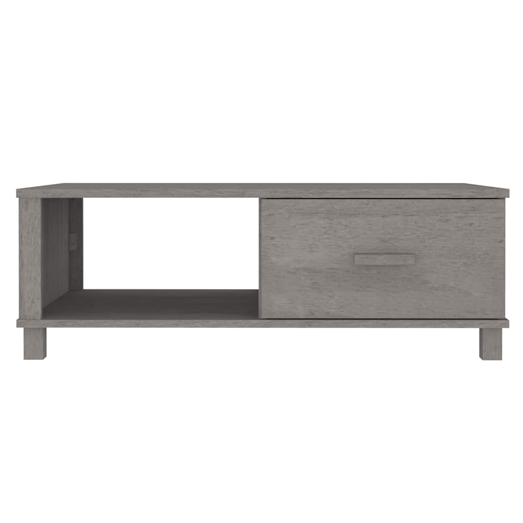 Stolić za kavu HAMAR svjetlosivi 100x55x35 cm masivna borovina