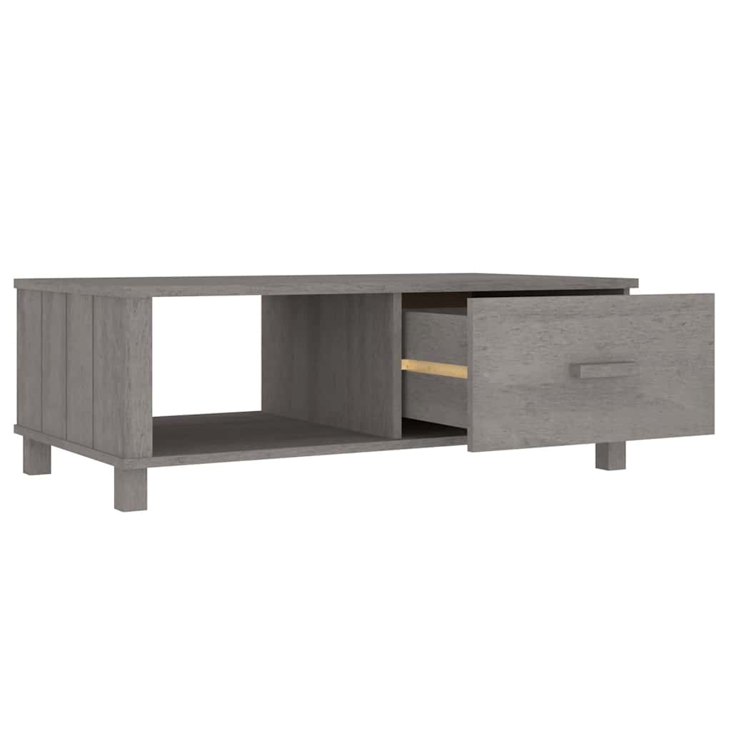 Stolić za kavu HAMAR svjetlosivi 100x55x35 cm masivna borovina
