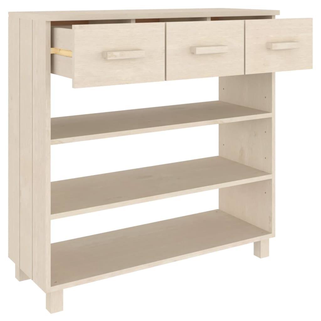 Konzolni stol HAMAR boja meda 90x35x90 cm od masivne borovine