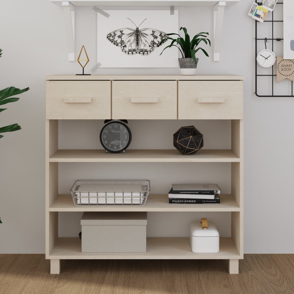 Konzolni stol HAMAR boja meda 90x35x90 cm od masivne borovine