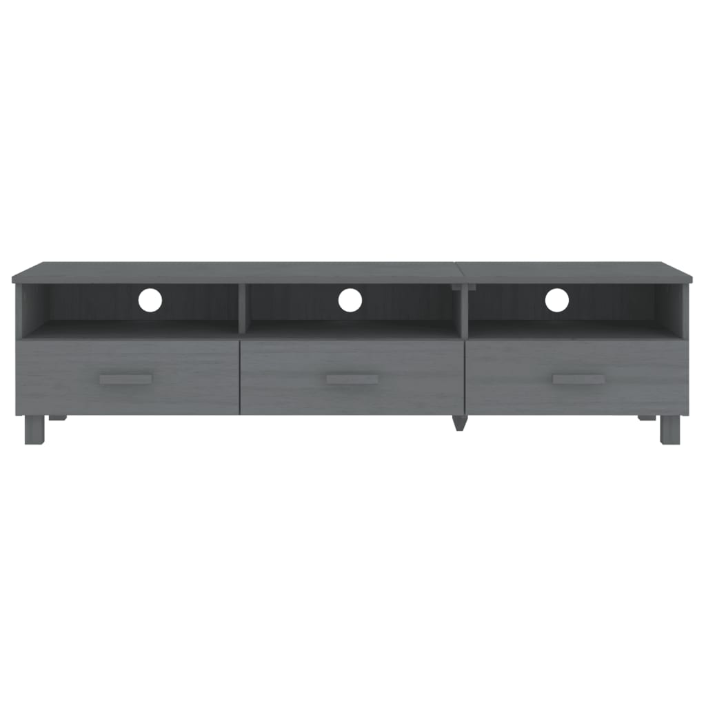 TV ormarić HAMAR tamnosivi 158 x 40 x 40 cm od masivne borovine