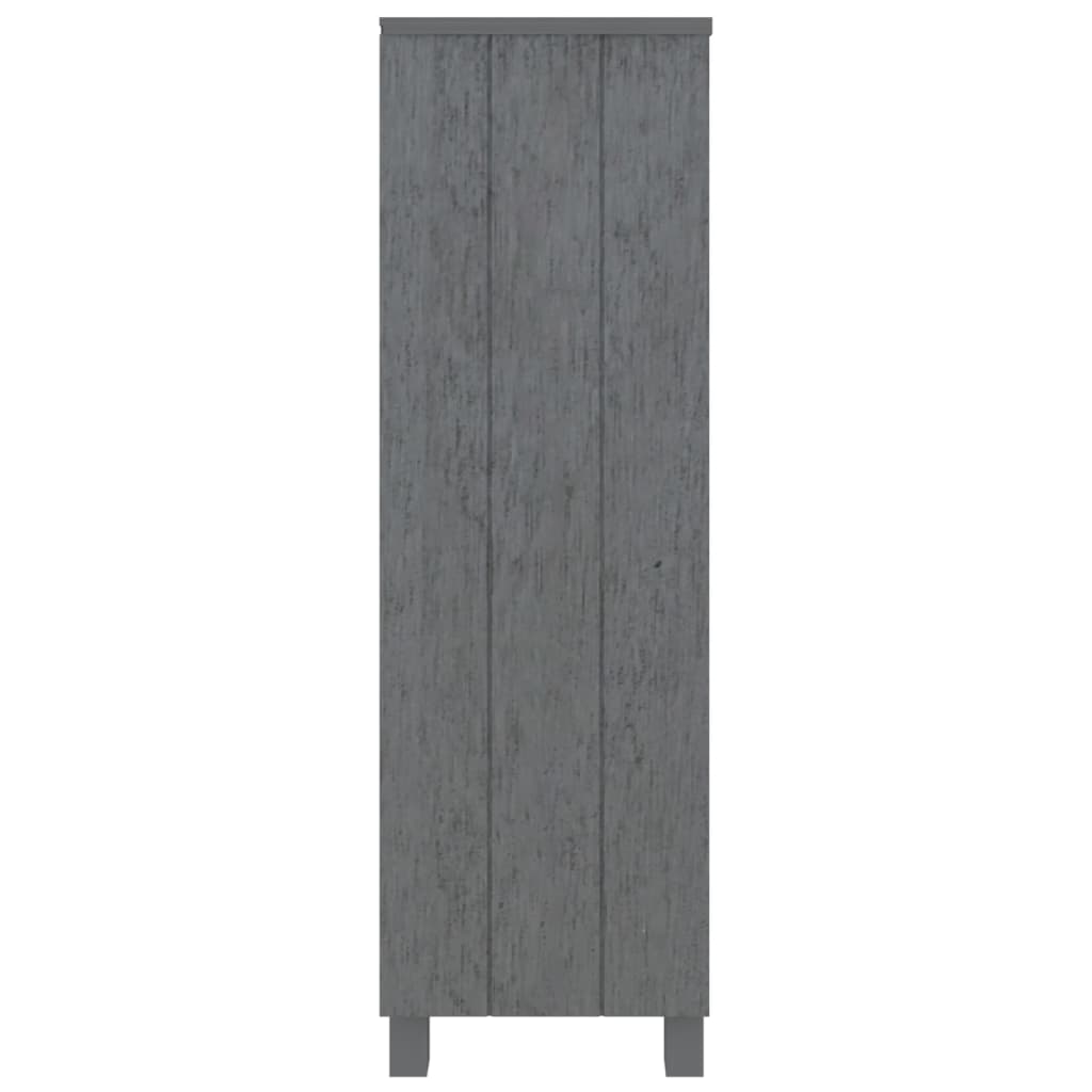 Ormarić za knjige HAMAR tamnosivi 85x35x112 cm masivna borovina