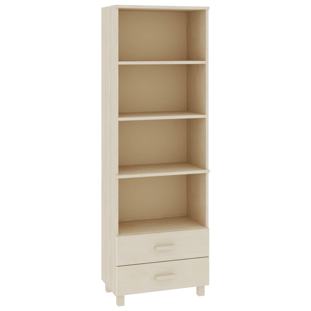 Visoka komoda HAMAR boja meda 60 x 35 x 180 cm masivna borovina