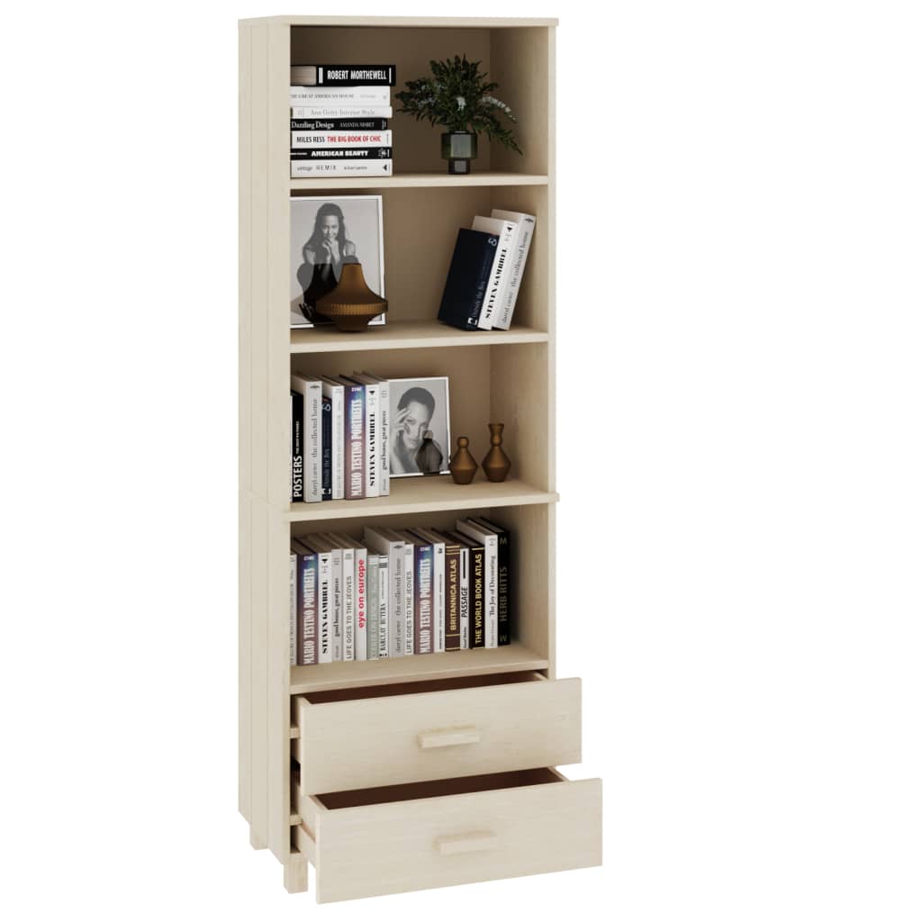 Visoka komoda HAMAR boja meda 60 x 35 x 180 cm masivna borovina