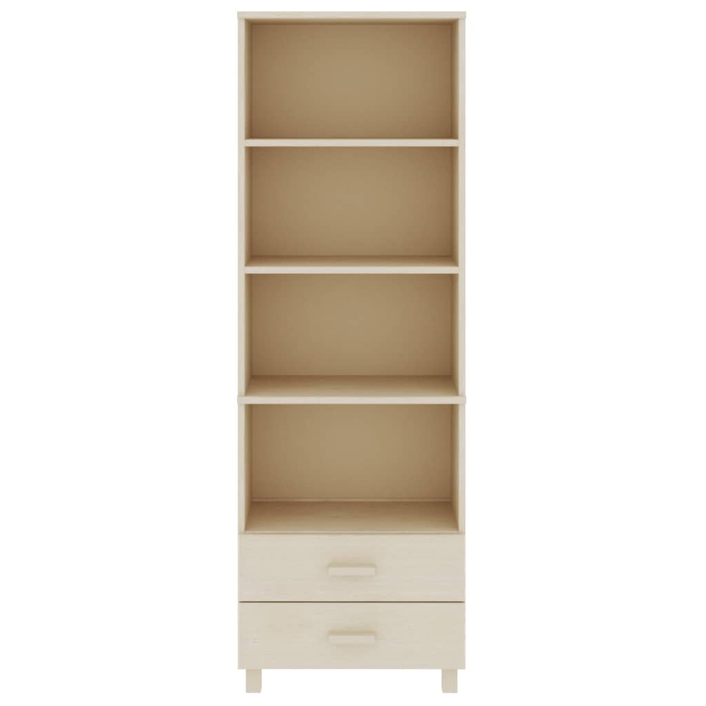 Visoka komoda HAMAR boja meda 60 x 35 x 180 cm masivna borovina
