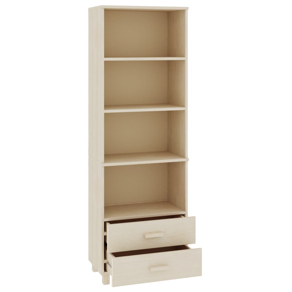 Visoka komoda HAMAR boja meda 60 x 35 x 180 cm masivna borovina