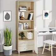 Visoka komoda HAMAR boja meda 60 x 35 x 180 cm masivna borovina