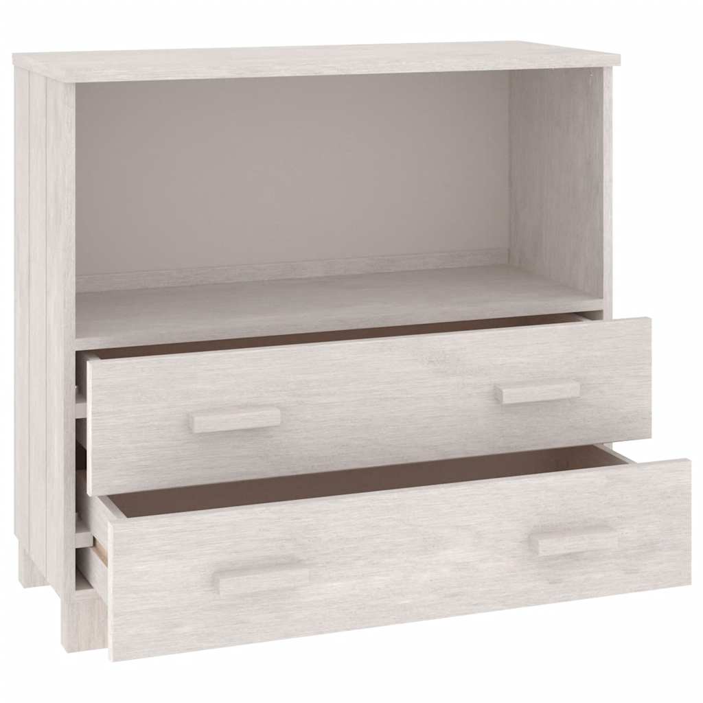 Komoda HAMAR bijela 85 x 35 x 80 cm od masivne borovine