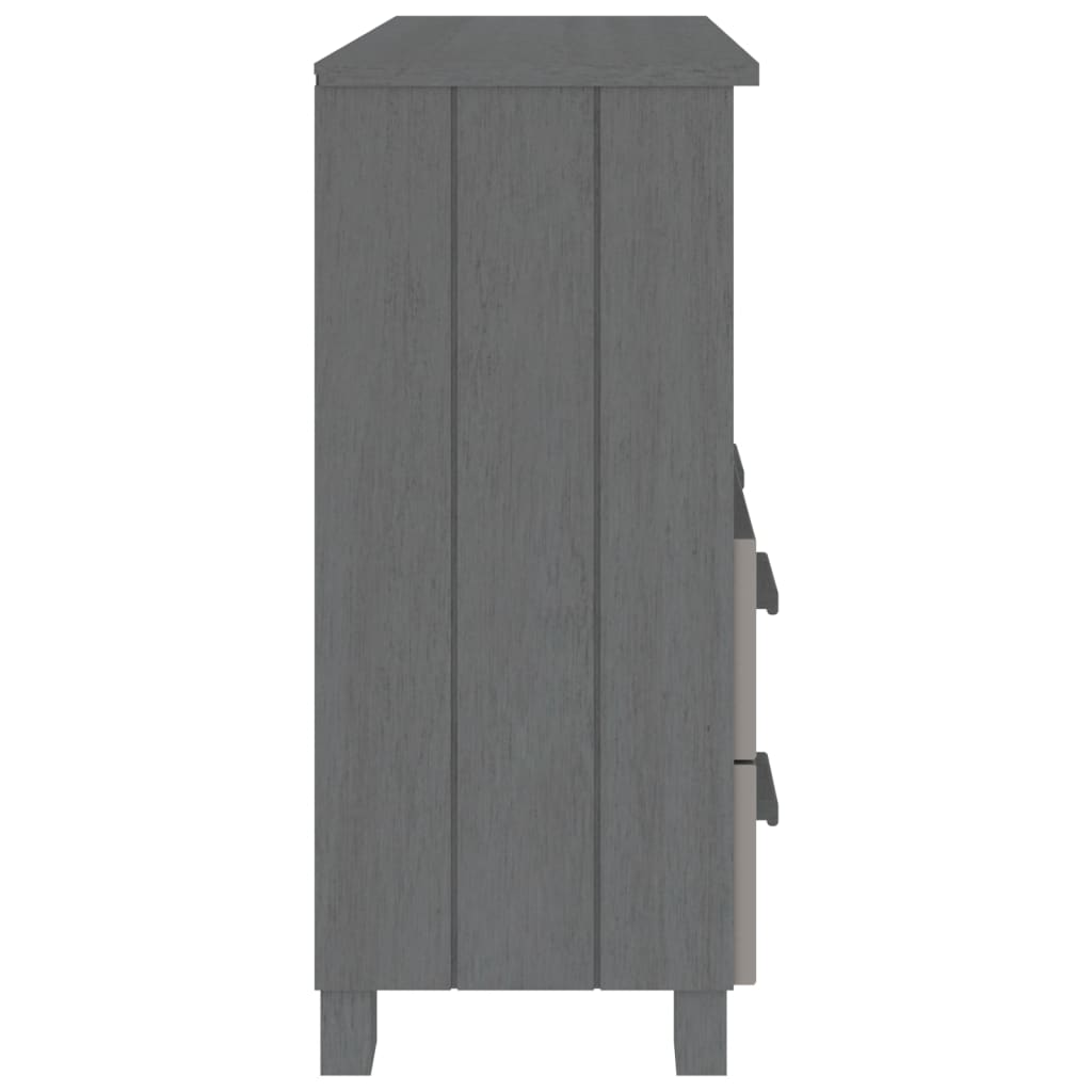 Komoda HAMAR tamnosiva 85 x 35 x 80 cm od masivne borovine