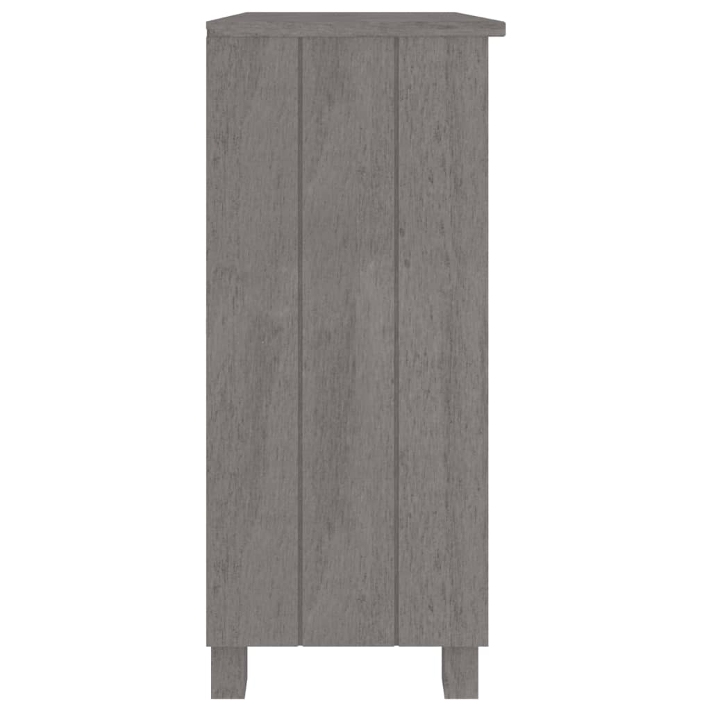 Komoda HAMAR svjetlosiva 85 x 35 x 80 cm od masivne borovine