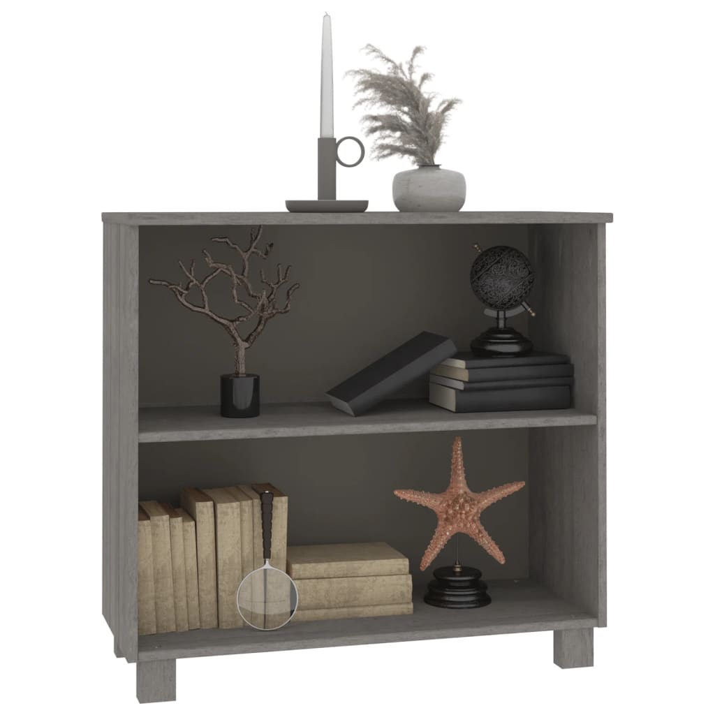 Komoda HAMAR svjetlosiva 85 x 35 x 80 cm od masivne borovine