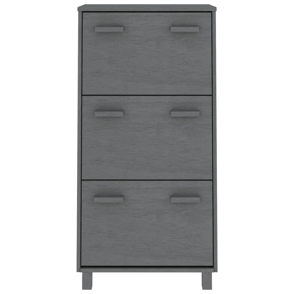 Ormarić za cipele HAMAR tamnosivi 59,5x35x117 cm od borovine