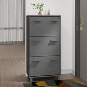 Ormarić za cipele HAMAR tamnosivi 59,5x35x117 cm od borovine