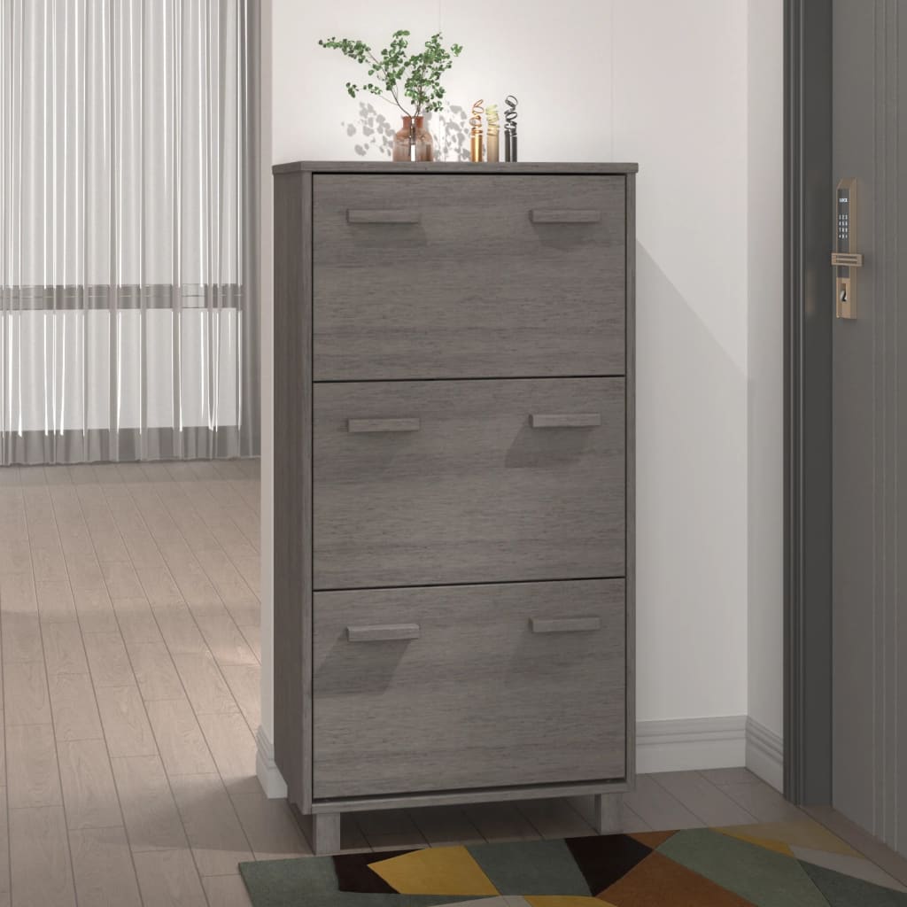 Ormarić za cipele HAMAR svjetlosivi 59,5x35x117 cm od borovine