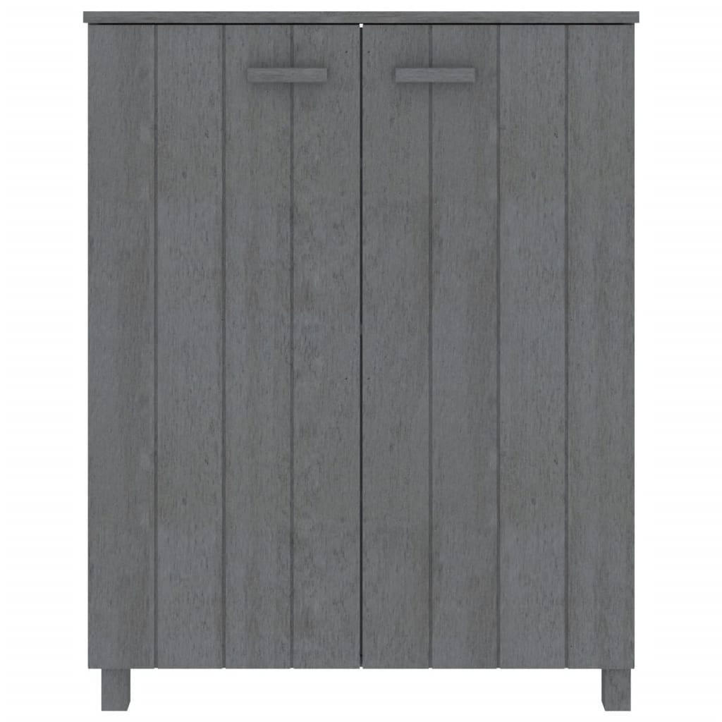 Ormarić za cipele HAMAR tamnosivi 85x40x108 cm masivna borovina