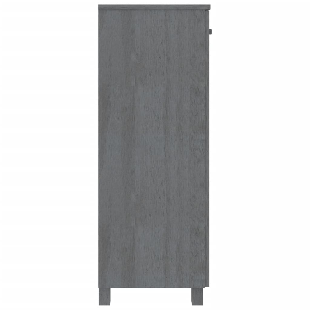 Ormarić za cipele HAMAR tamnosivi 85x40x108 cm masivna borovina