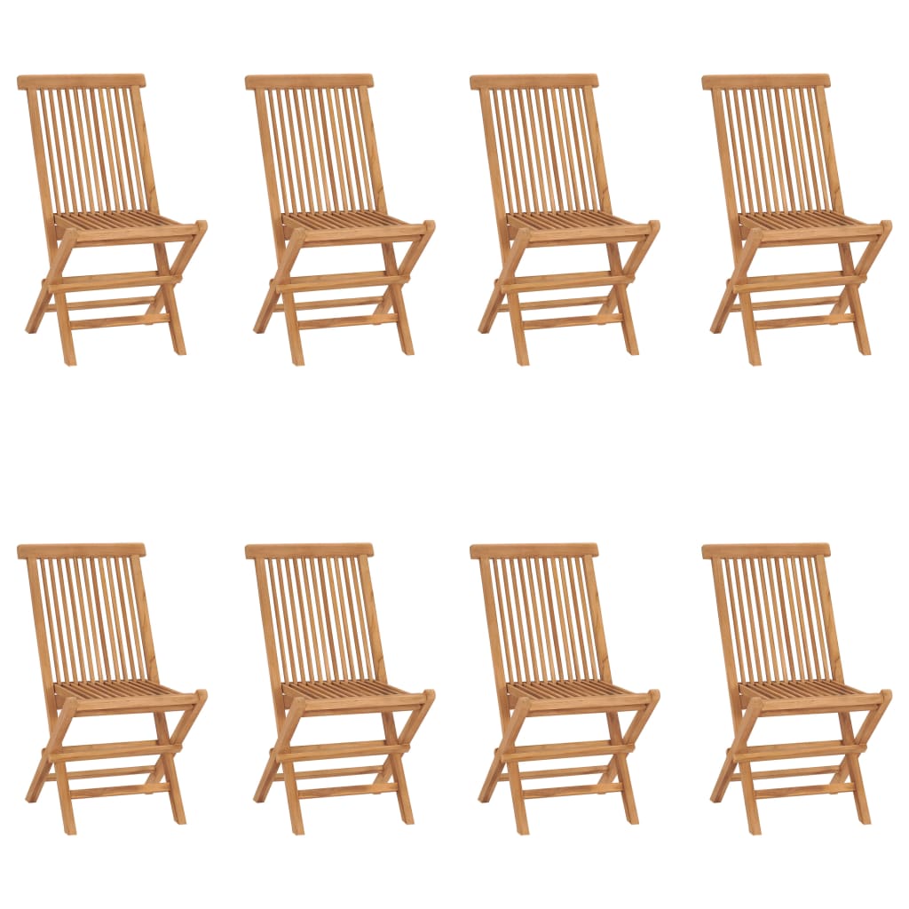 Sklopive vrtne stolice 8 kom od masivne tikovine