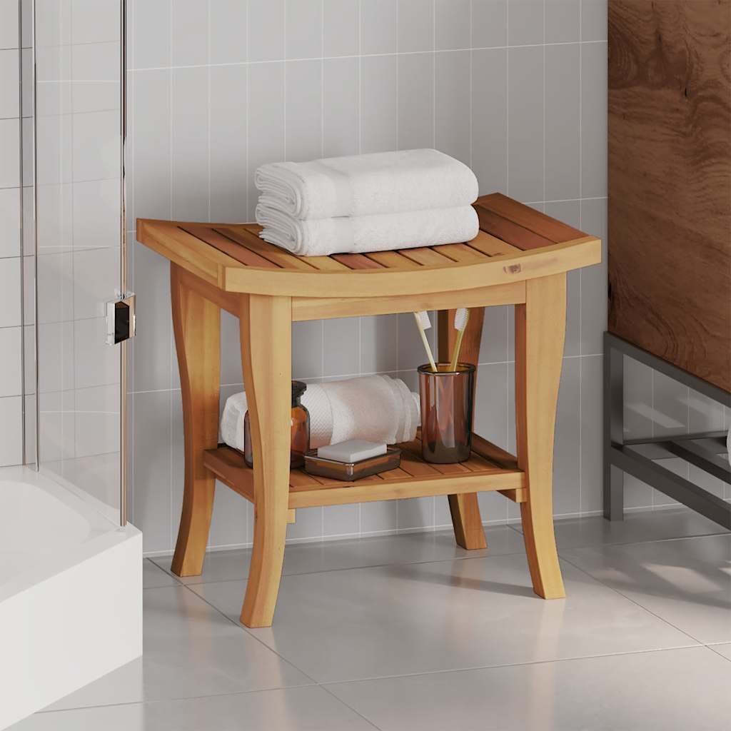 Kupaonski bočni stolić 50 x 35 x 45 cm od masivne tikovine