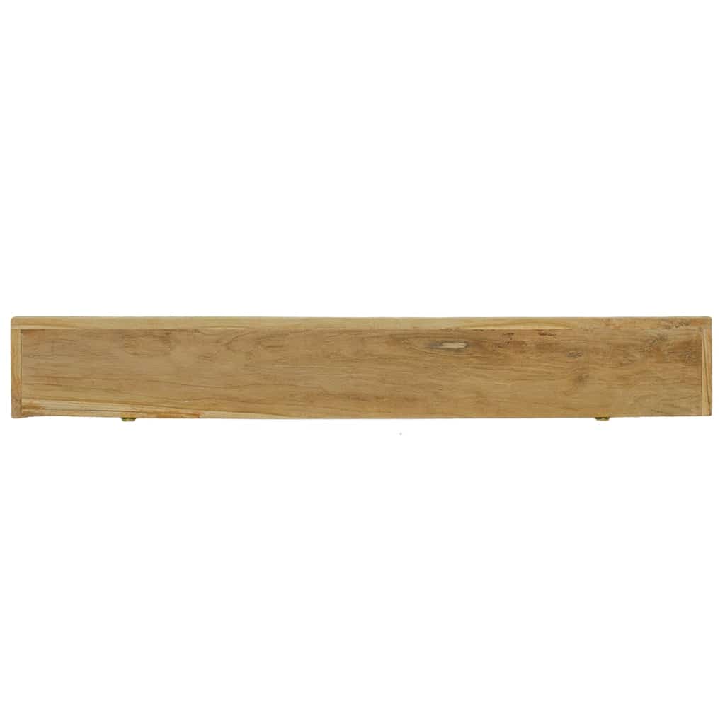Zidne police 2 kom 110 x 15 x 4 cm od masivne tikovine