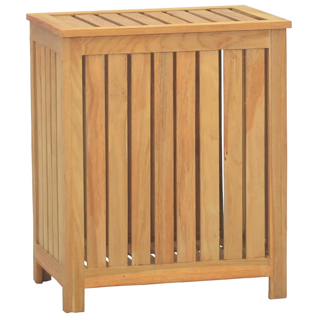 Košara za rublje 50 x 35 x 60 cm od masivne tikovine