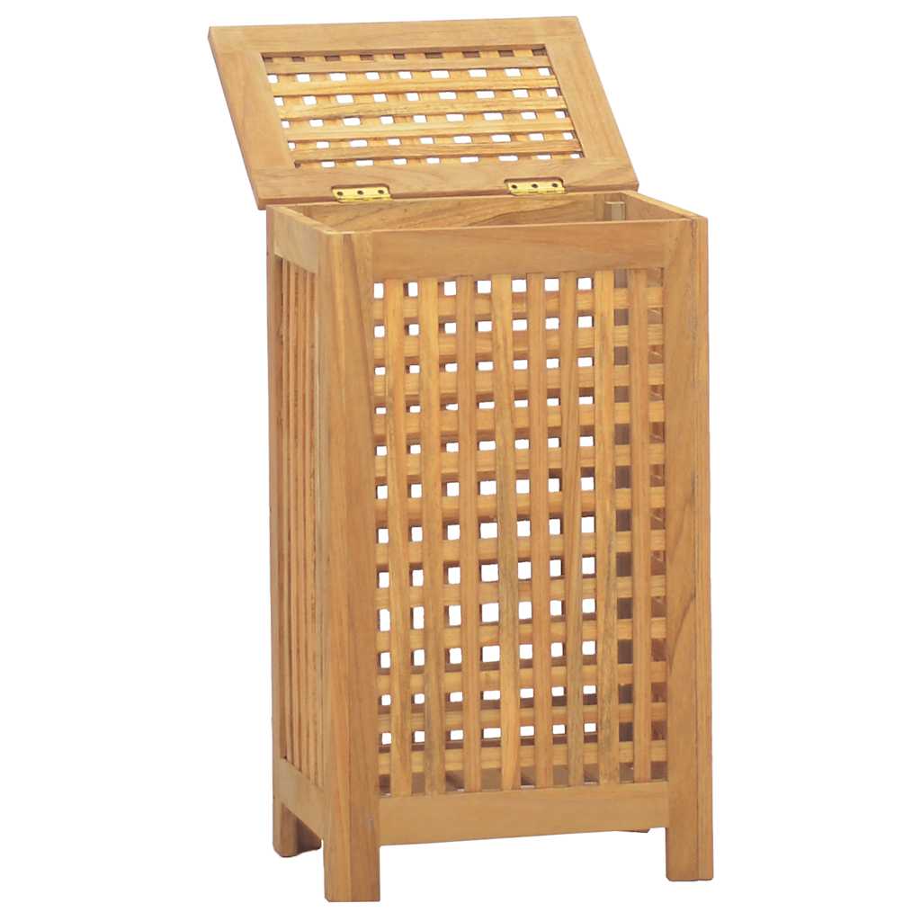 Košara za rublje 35 x 25 x 60 cm od masivne tikovine