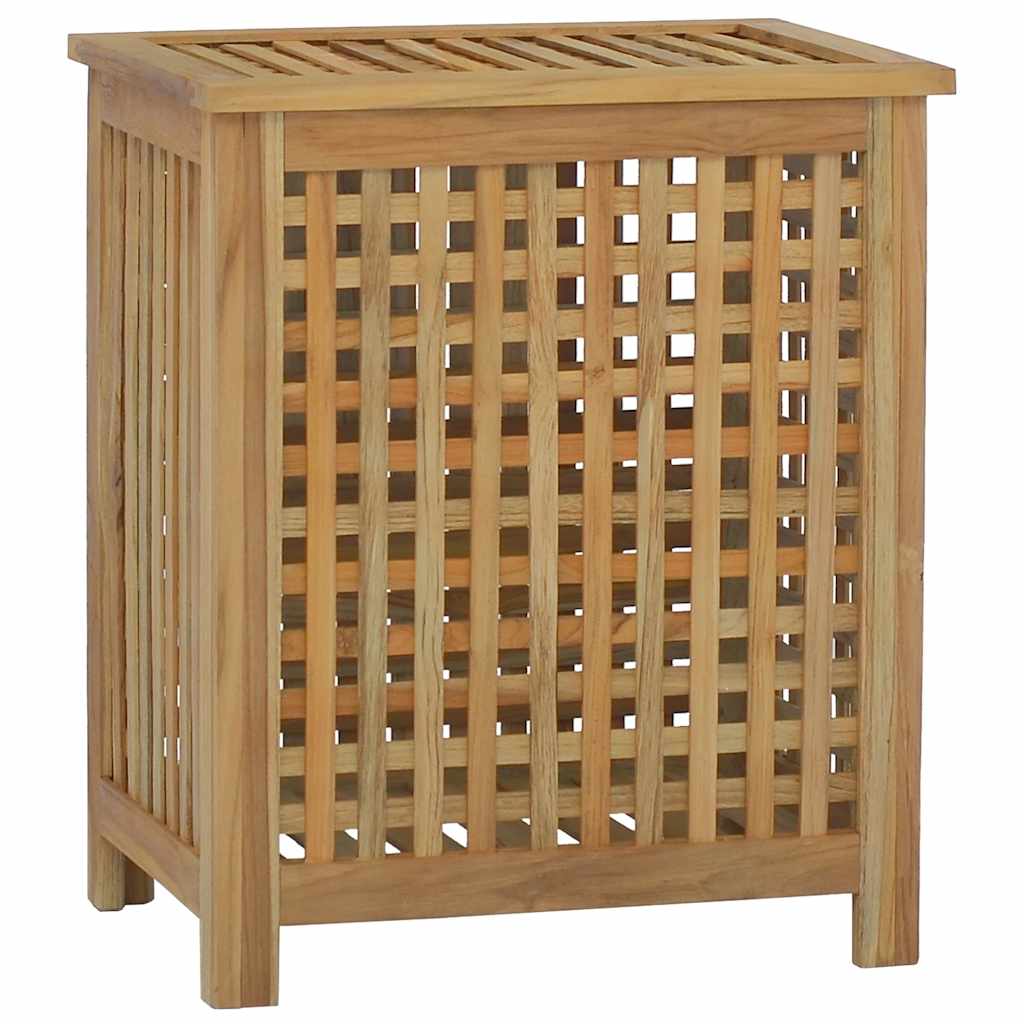 Košara za rublje 50 x 35 x 60 cm od masivne tikovine