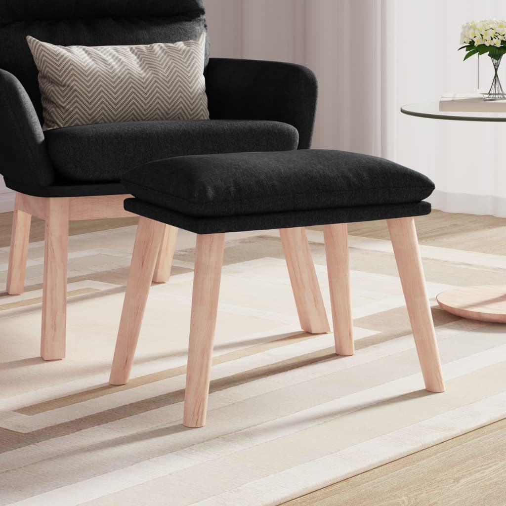 Tabure crni 45 x 29,5 x 35 cm od tkanine