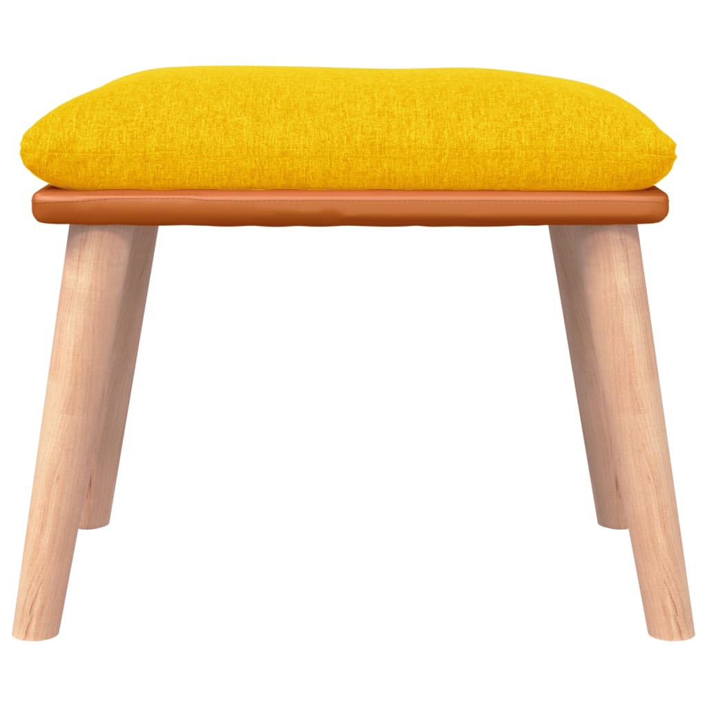 Tabure boja senfa 45x29,5x35 cm od tkanine i umjetne kože
