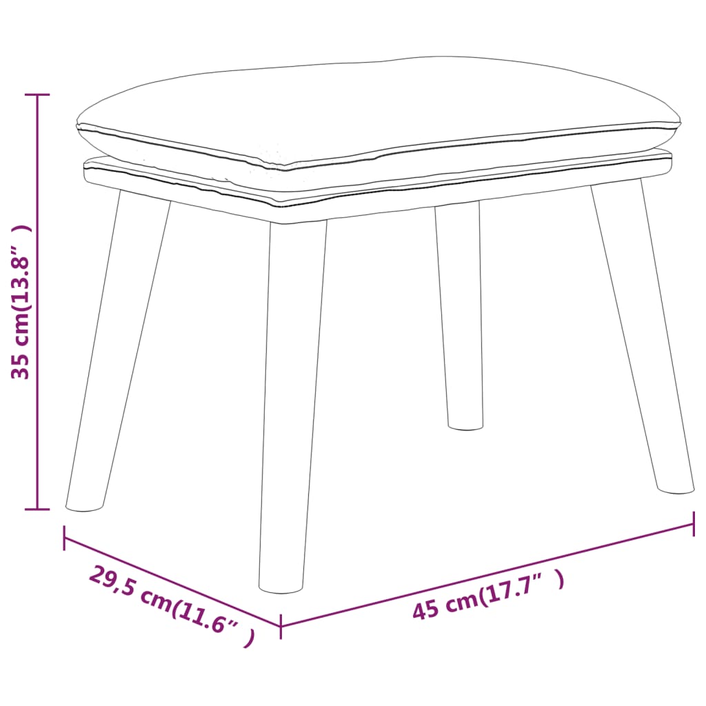 Tabure boja senfa 45 x 29,5 x 35 cm od tkanine