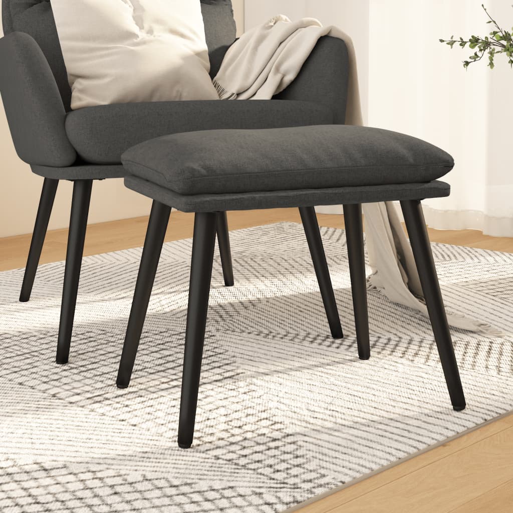 Tabure tamnosivi 45 x 29,5 x 35 cm od tkanine