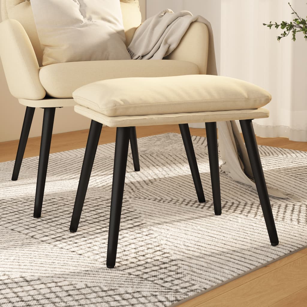 Tabure krem 45x29,5x35 cm od tkanine