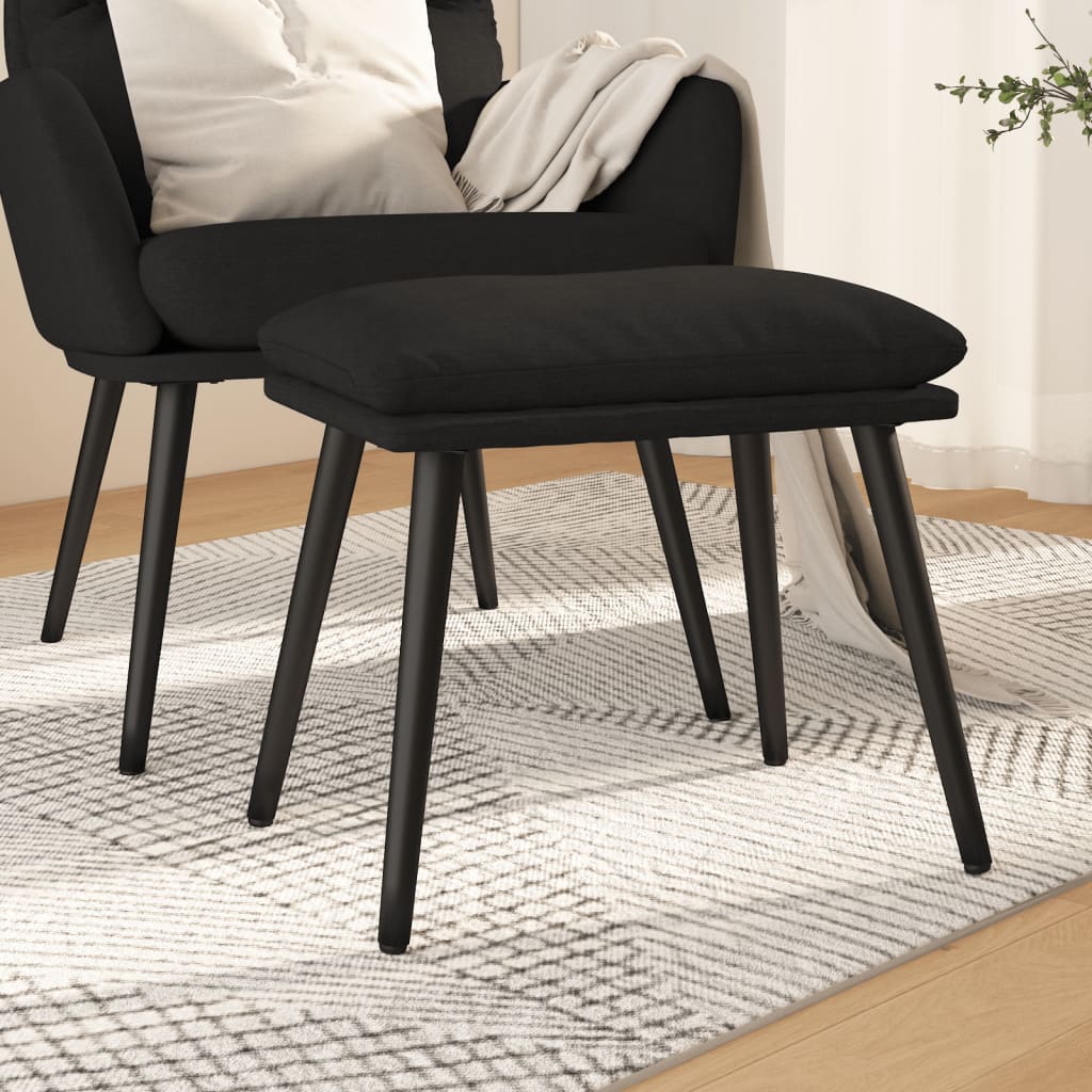 Tabure crni 45 x 29,5 x 35 cm od tkanine
