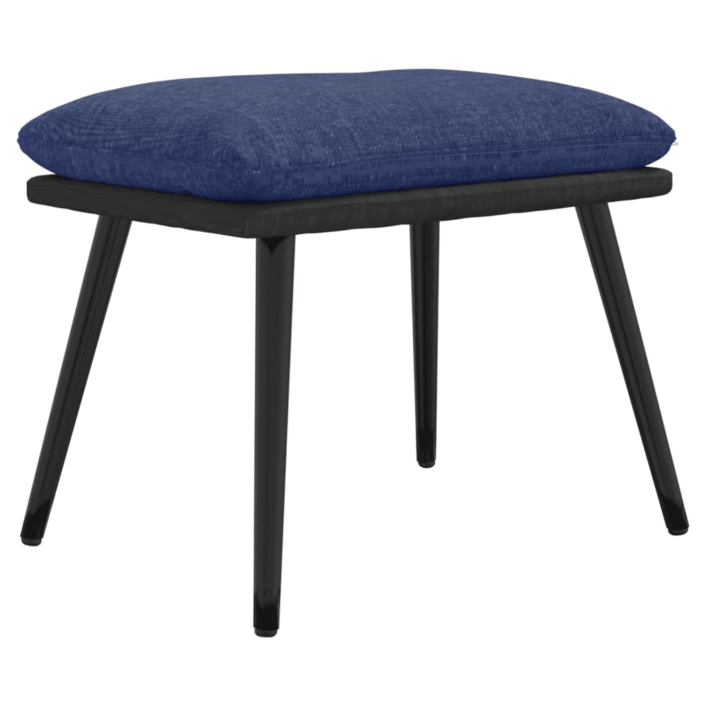 Tabure plavi 45x29,5x35 cm od tkanine i umjetne kože