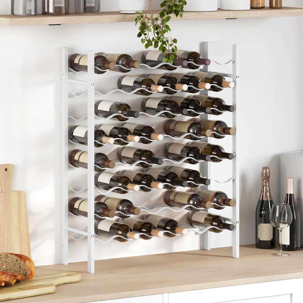 Stalak za vino za 48 boca bijeli metalni