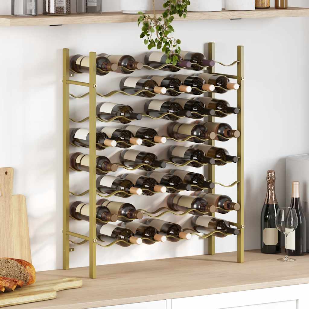 Stalak za vino za 48 boca zlatni metalni
