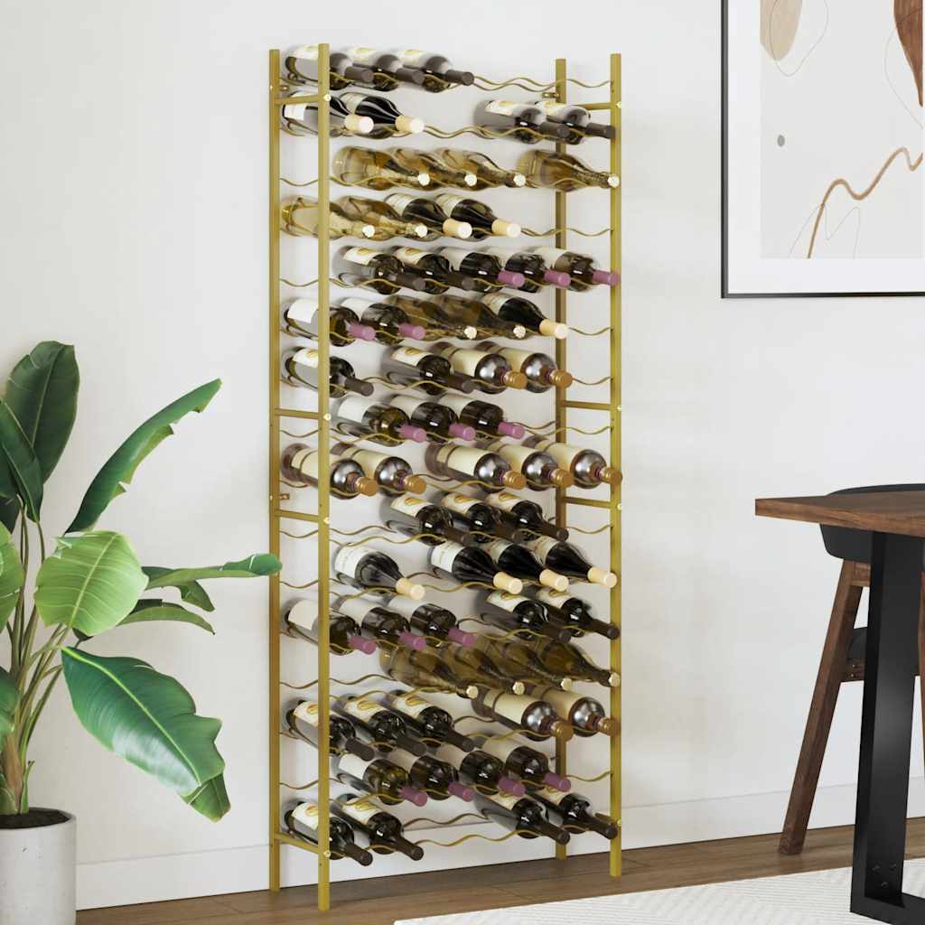 Stalak za vino za 96 boca zlatni metalni