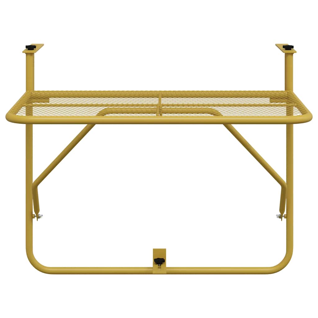 Balkonski stol zlatni 60 x 40 cm čelični