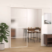 Klizna vrata od mutnog stakla ESG i aluminija 90x205 cm bijela
