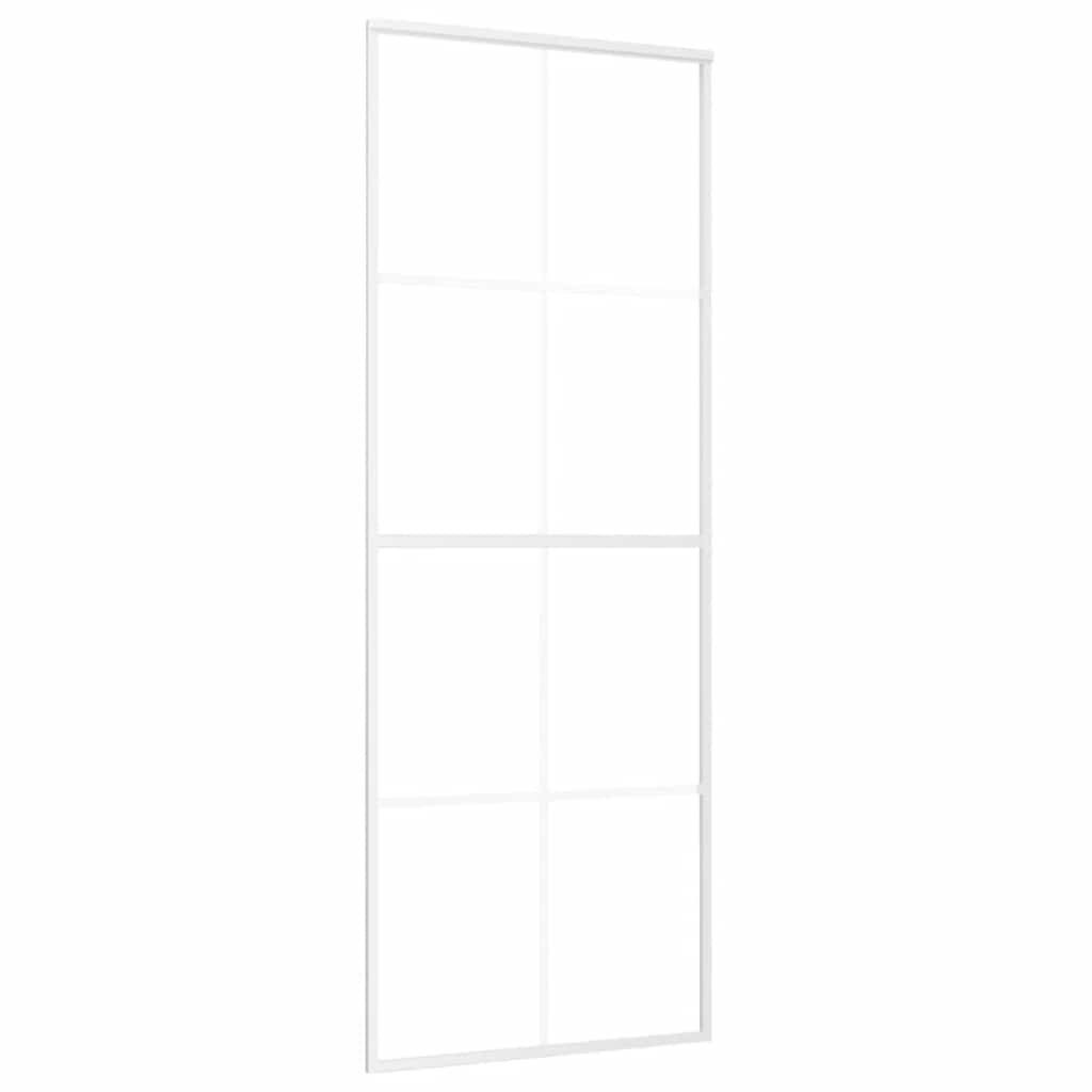 Klizna vrata od stakla ESG i aluminija 76 x 205 cm bijela