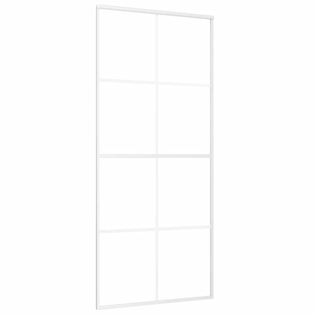 Klizna vrata od stakla ESG i aluminija 90 x 205 cm bijela