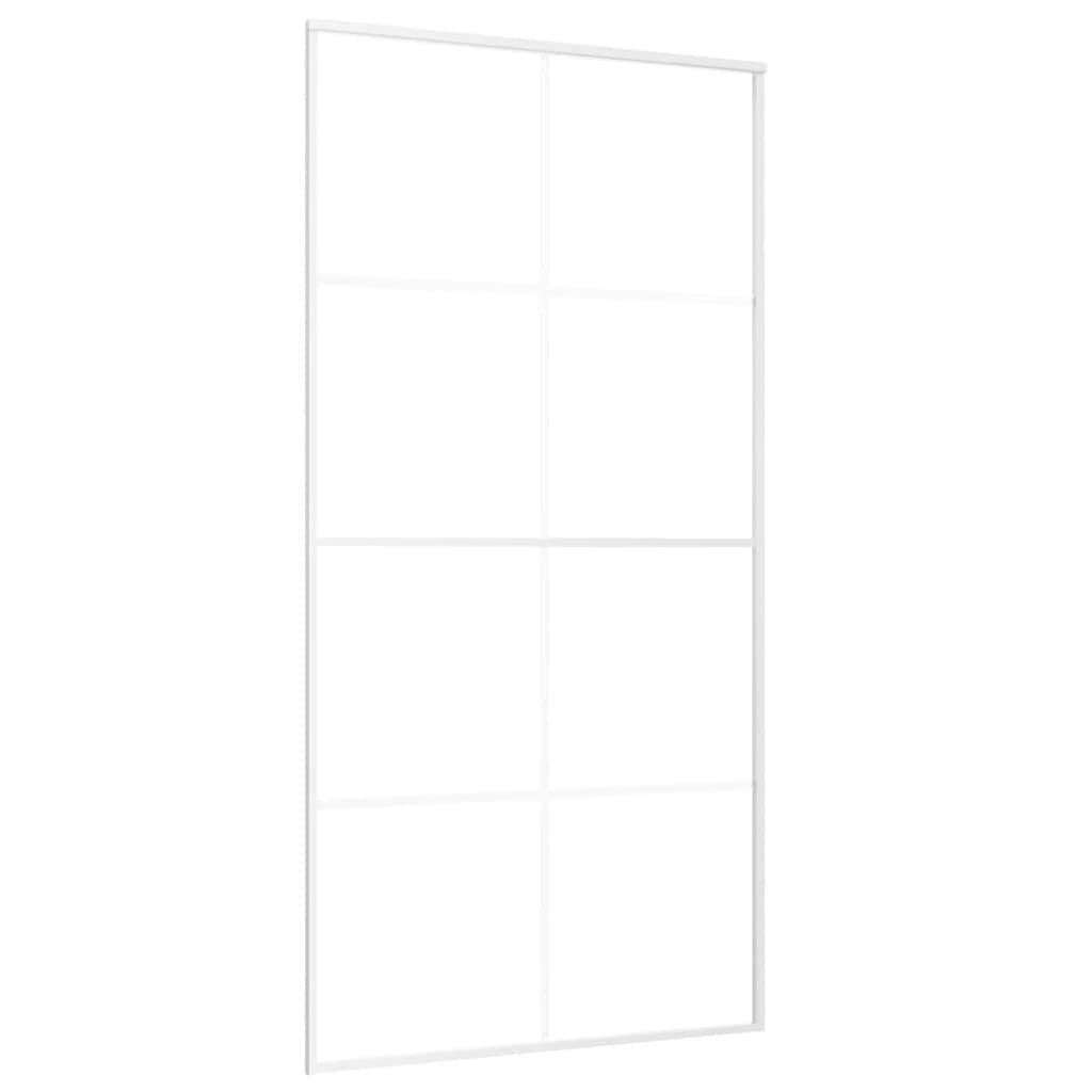 Klizna vrata od stakla ESG i aluminija 102,5 x 205 cm bijela