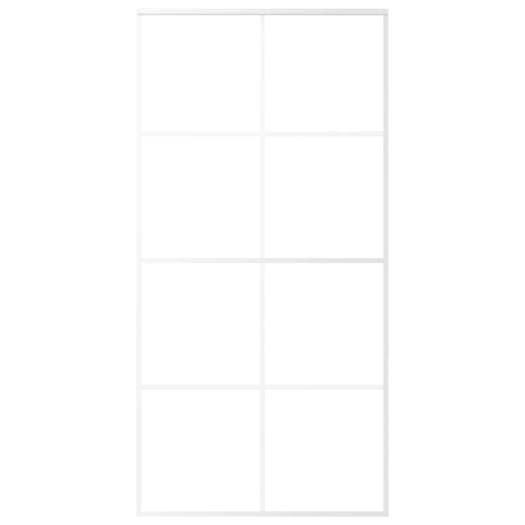 Klizna vrata od stakla ESG i aluminija 102,5 x 205 cm bijela
