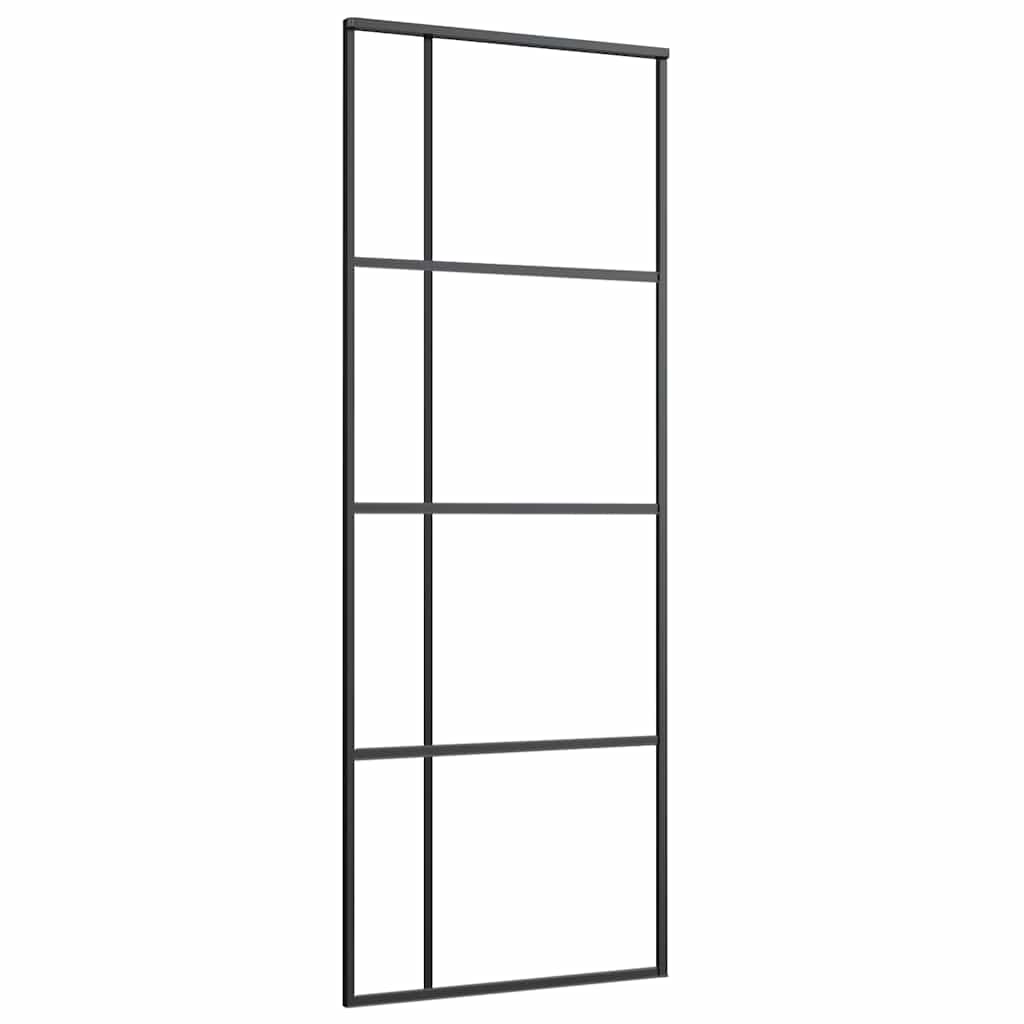 Klizna vrata od stakla ESG i aluminija 76 x 205 cm crna