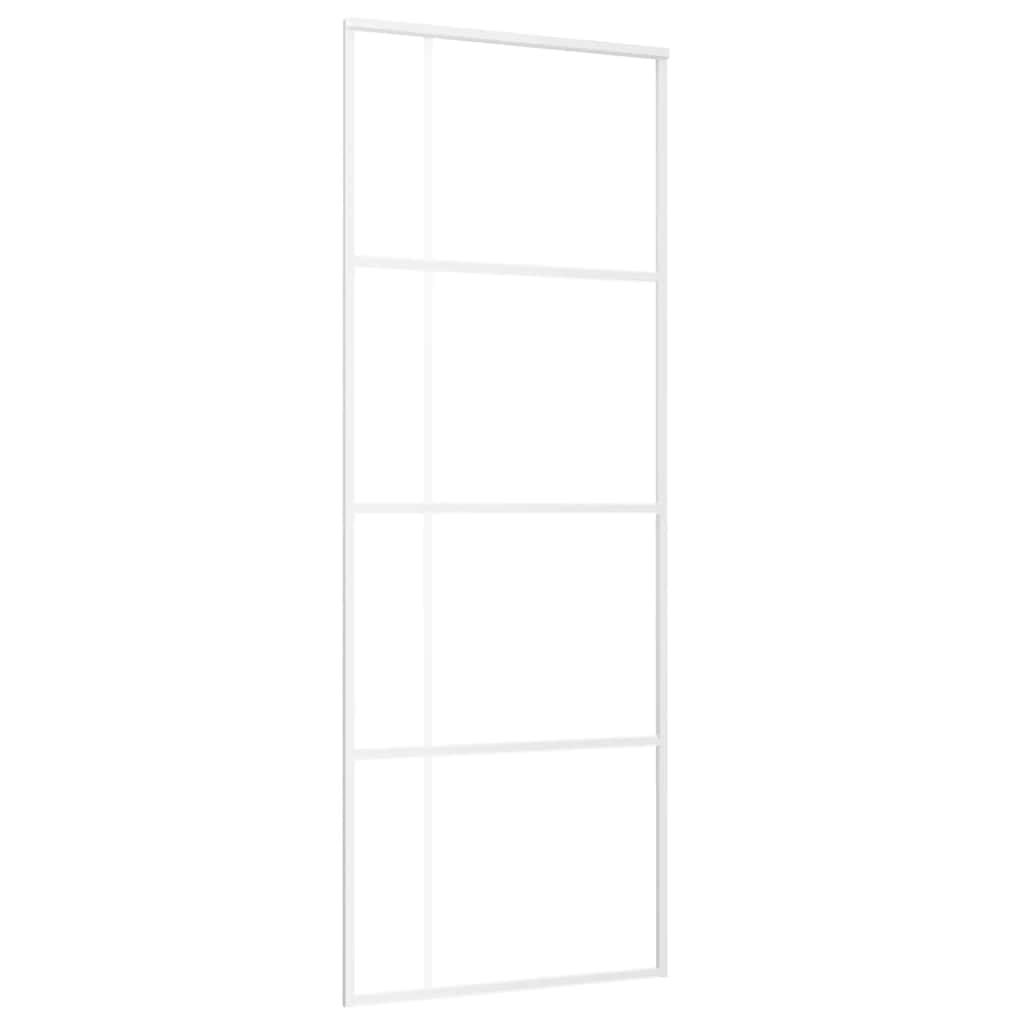 Klizna vrata od mutnog stakla ESG i aluminija 76x205 cm bijela