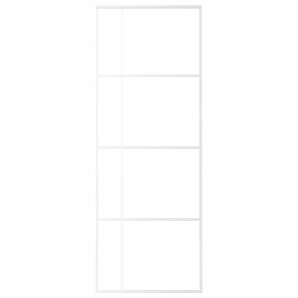 Klizna vrata od mutnog stakla ESG i aluminija 76x205 cm bijela