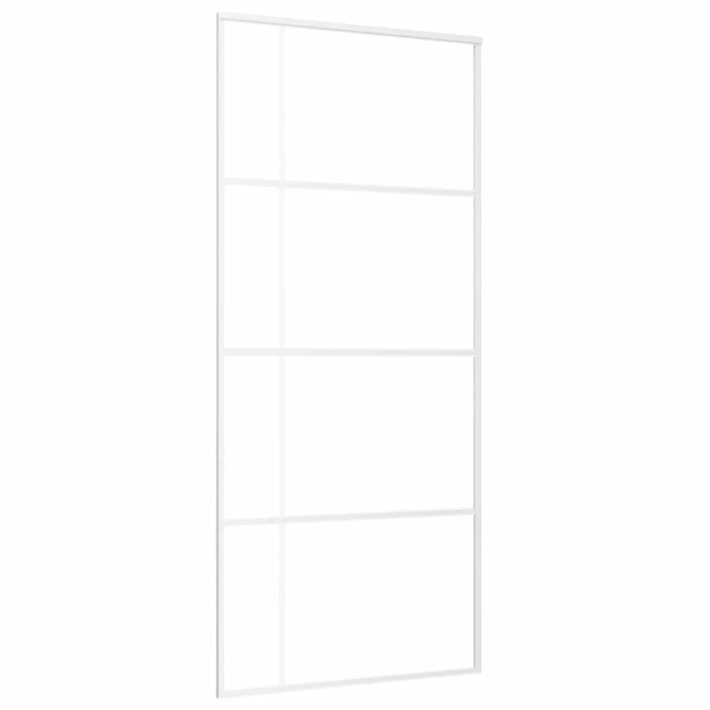 Klizna vrata od stakla ESG i aluminija 90 x 205 cm bijela