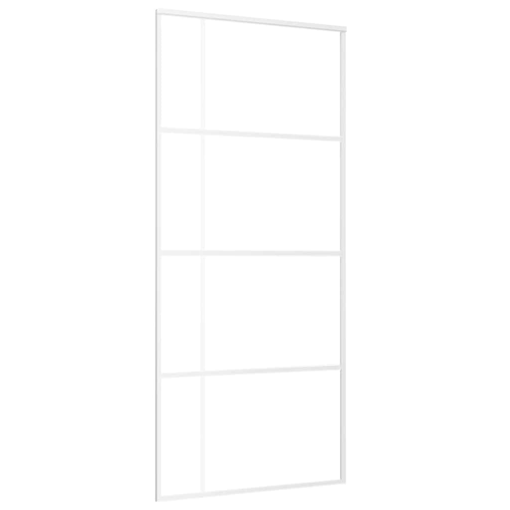 Klizna vrata od mutnog stakla ESG i aluminija 90x205 cm bijela